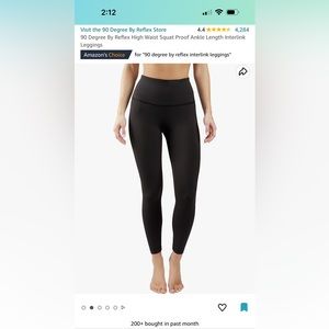 90 Degree by Reflex Squat Proof Legging - Ankle Length